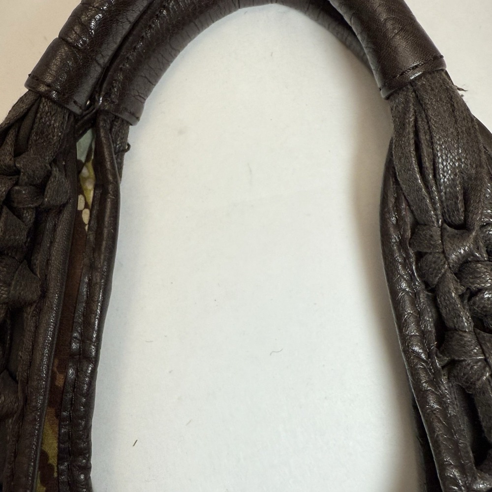 Banana Republic Brown Woven Tote Bag Purse Leather Trim Boho Hippie Y2K - Picture 3 of 12